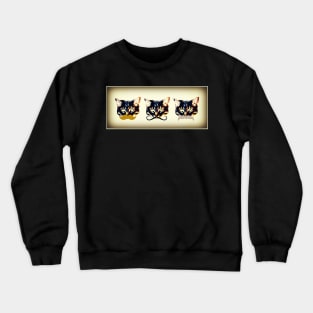 Cats in 'staches Crewneck Sweatshirt